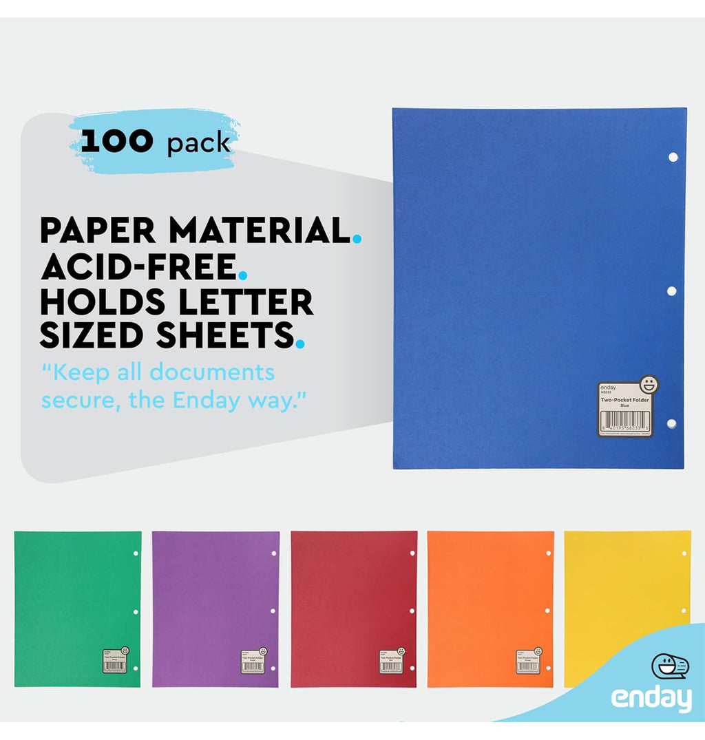 Folders with Pockets (100 Pack)