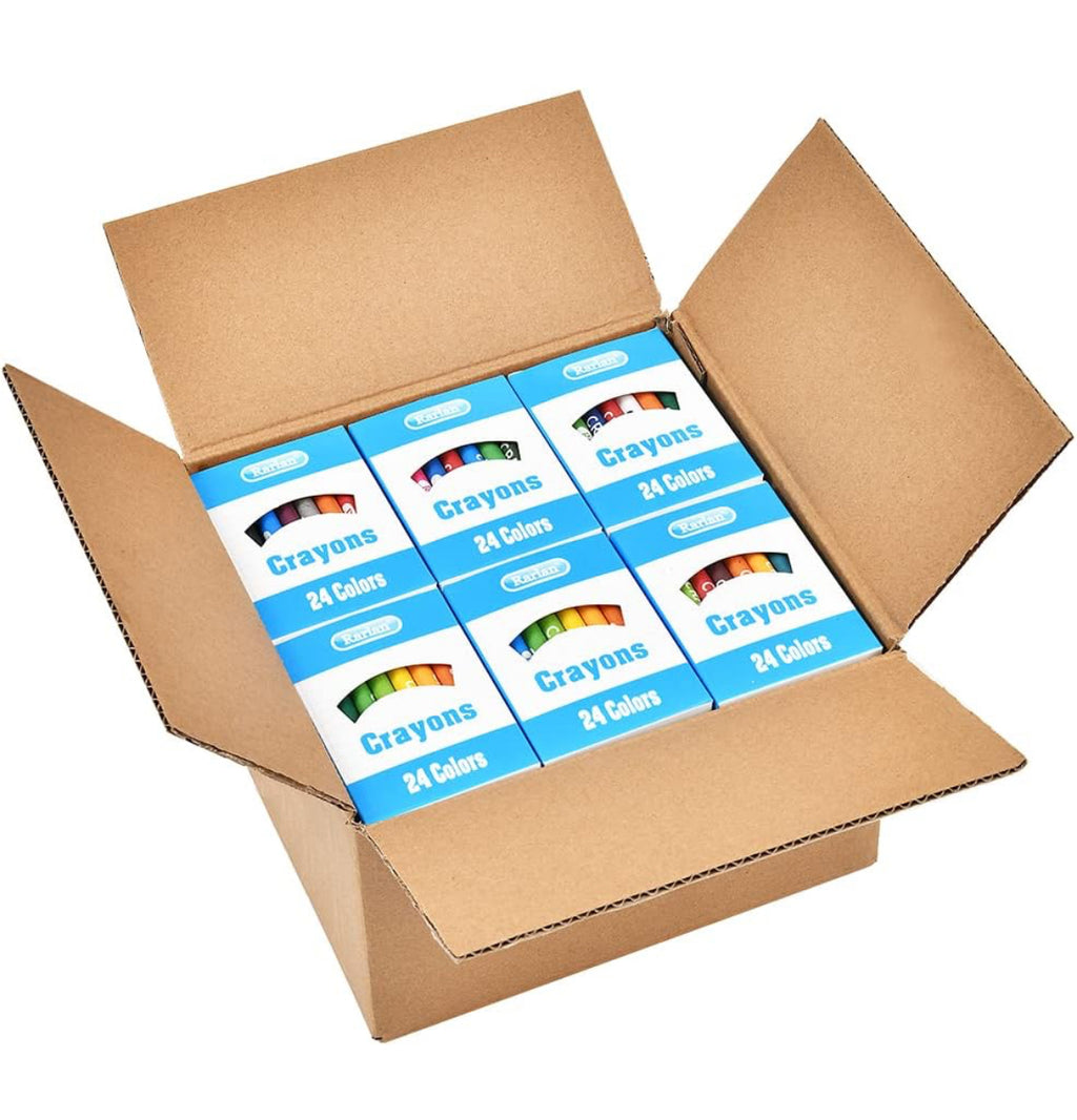 30 Crayon Packs with 24 Assorted Colors