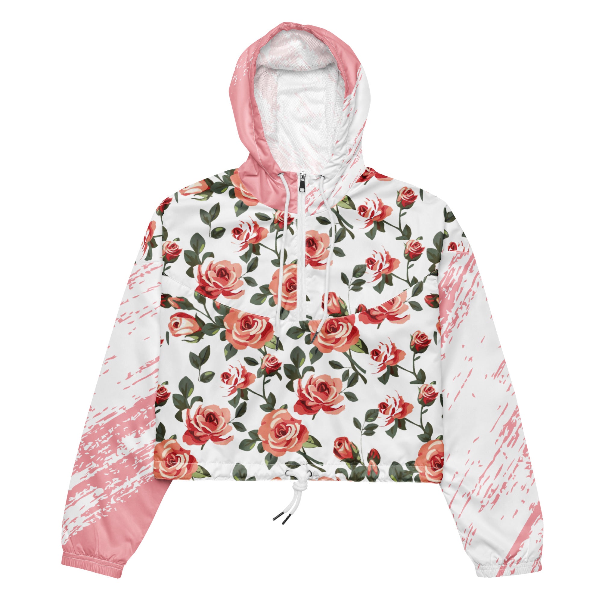 Give 'Em Flowers cropped windbreaker – Da Bodega Union