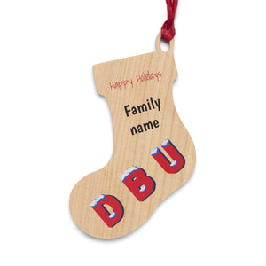 Family Wooden Holiday Ornaments