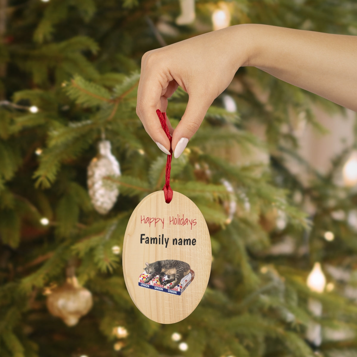 Family Wooden Holiday Ornaments